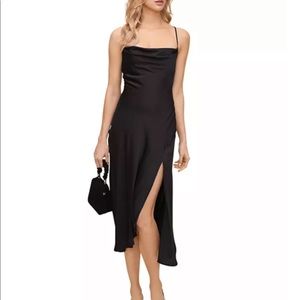 Astr Black Midi Dress